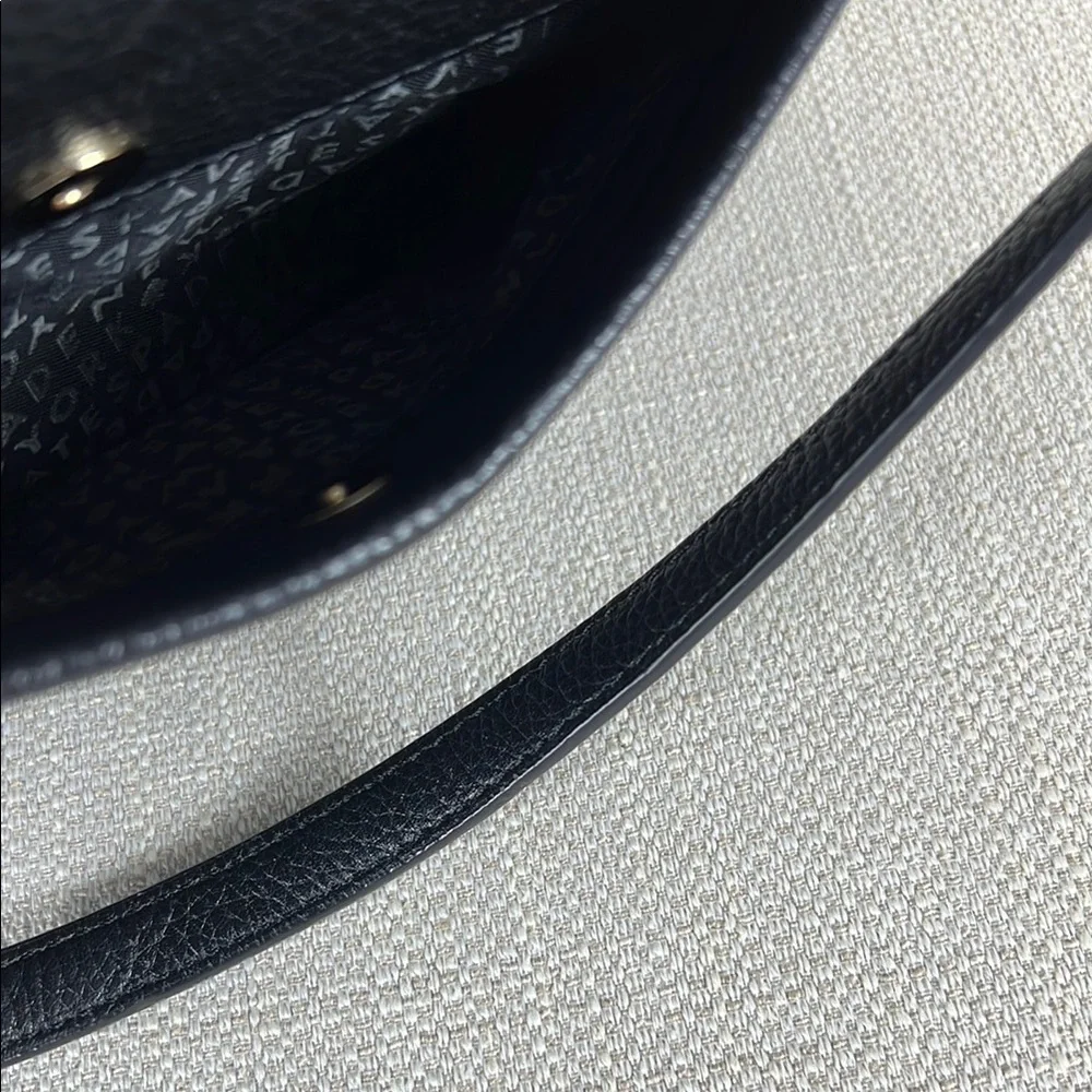 Kate Spade Cherry Street Black Pebbled Leather Shoulder Bag Bow Accent - Picture 9 of 10